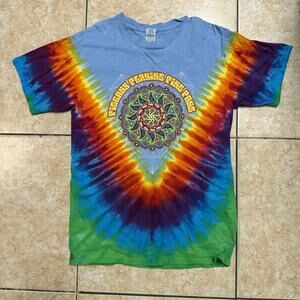 Vintage Tie Dye T-Shirt Graphic Tee Colorful Hippie Style Short Sleeve